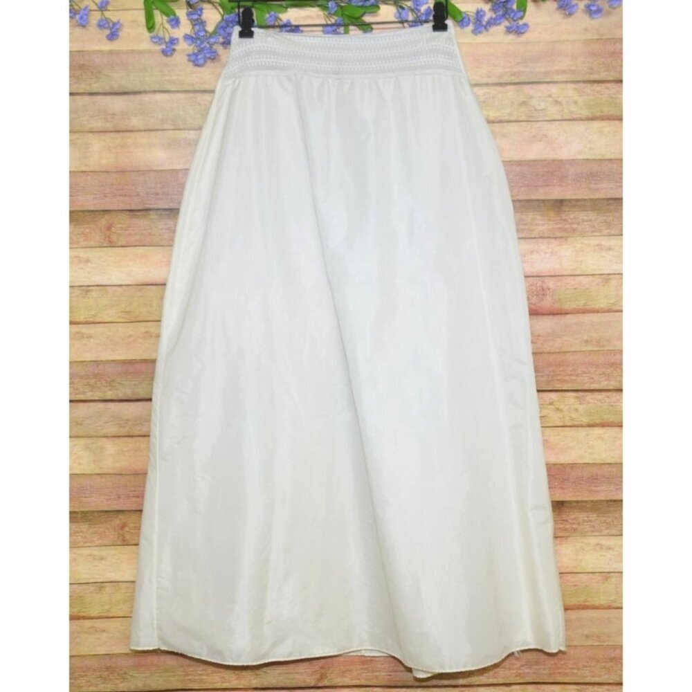 Vintage Sydney Bush White Slip Crinoline Petticoat Size 14 Elastic Waist Tulle